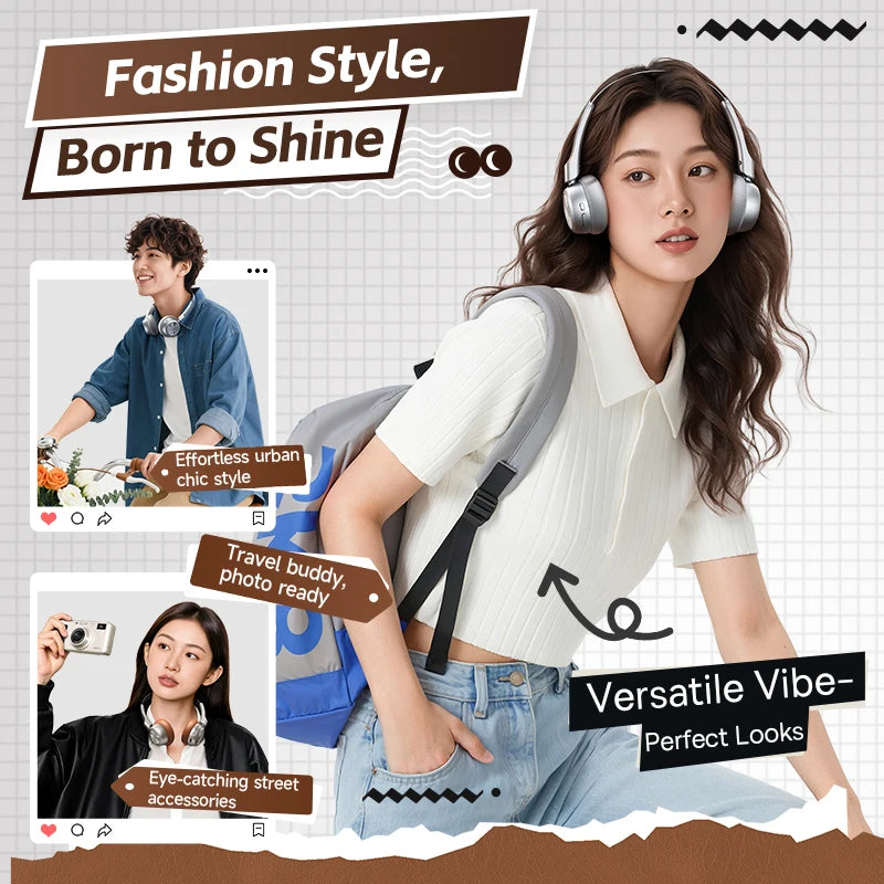 Baseus BH1 Air Wireless Headphones Bluetooth 6.0 ENC Noise Cancellation Lightweight 90g Over Ear Headset 80H Earphone